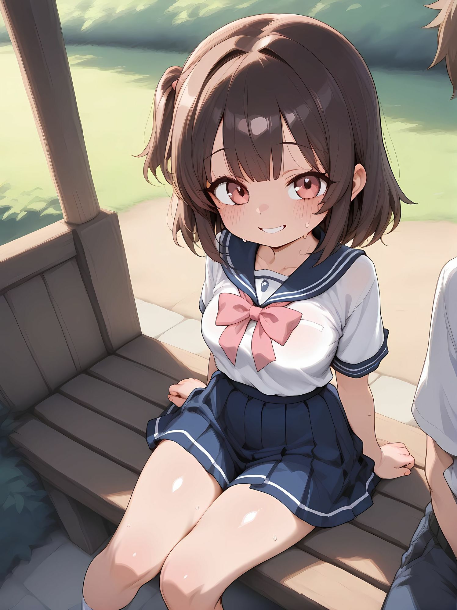 発育中の幼馴染が可愛かったので生挿入した 「まだおっぱいおおきくなってるんだよ（はーと）」 サンプル4ページ目