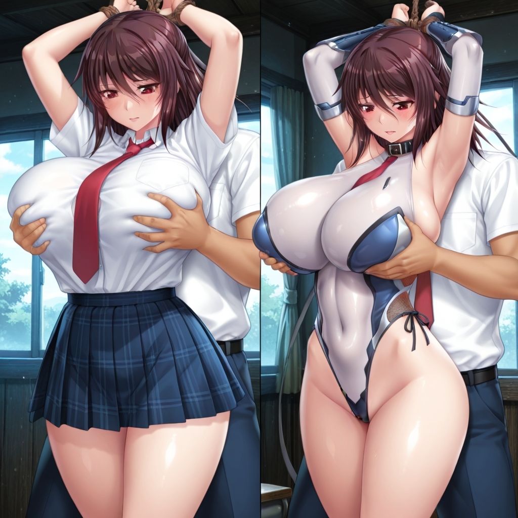 フェチコレ総集編 吊り上げ拘束されて背後からおっぱいを揉まれる対魔忍まとめ【総枚数1，000枚】 サンプル3ページ目