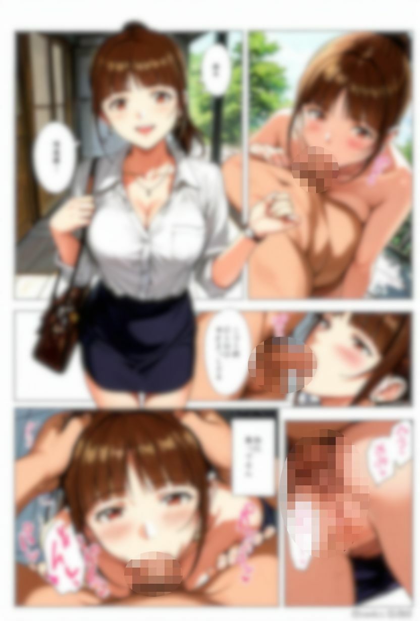 清楚系OLとエッチな出勤。電車編。 サンプル6ページ目