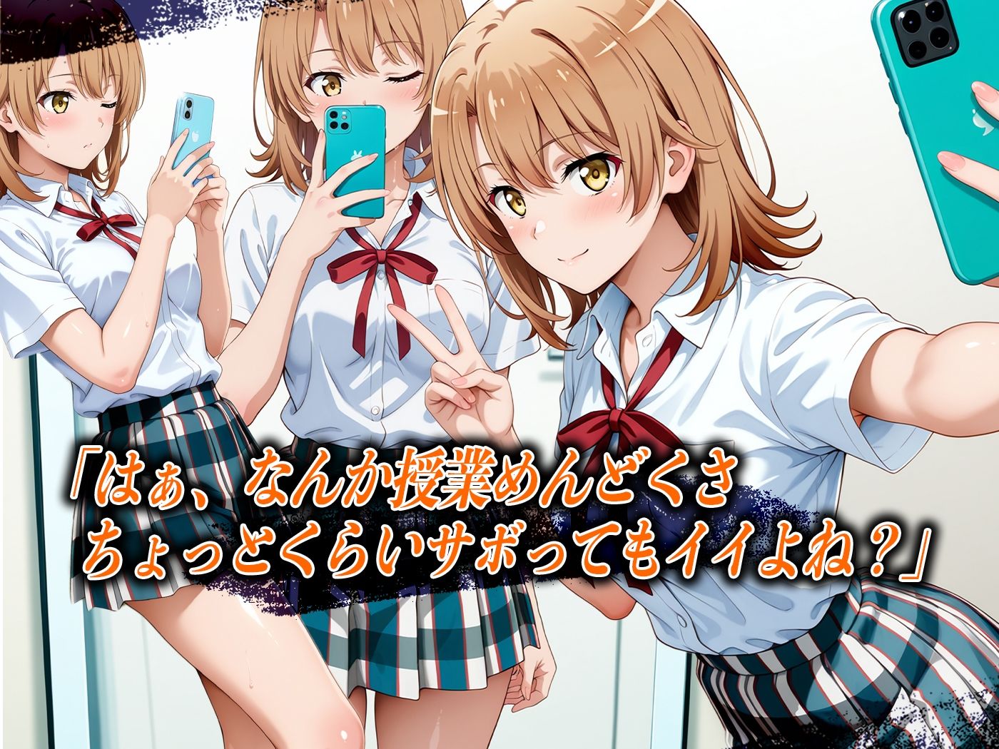 【4Kイラスト】心堕浸食_学校のトイレでオナニーしてるのを先生に見られた一●いろは サンプル1ページ目