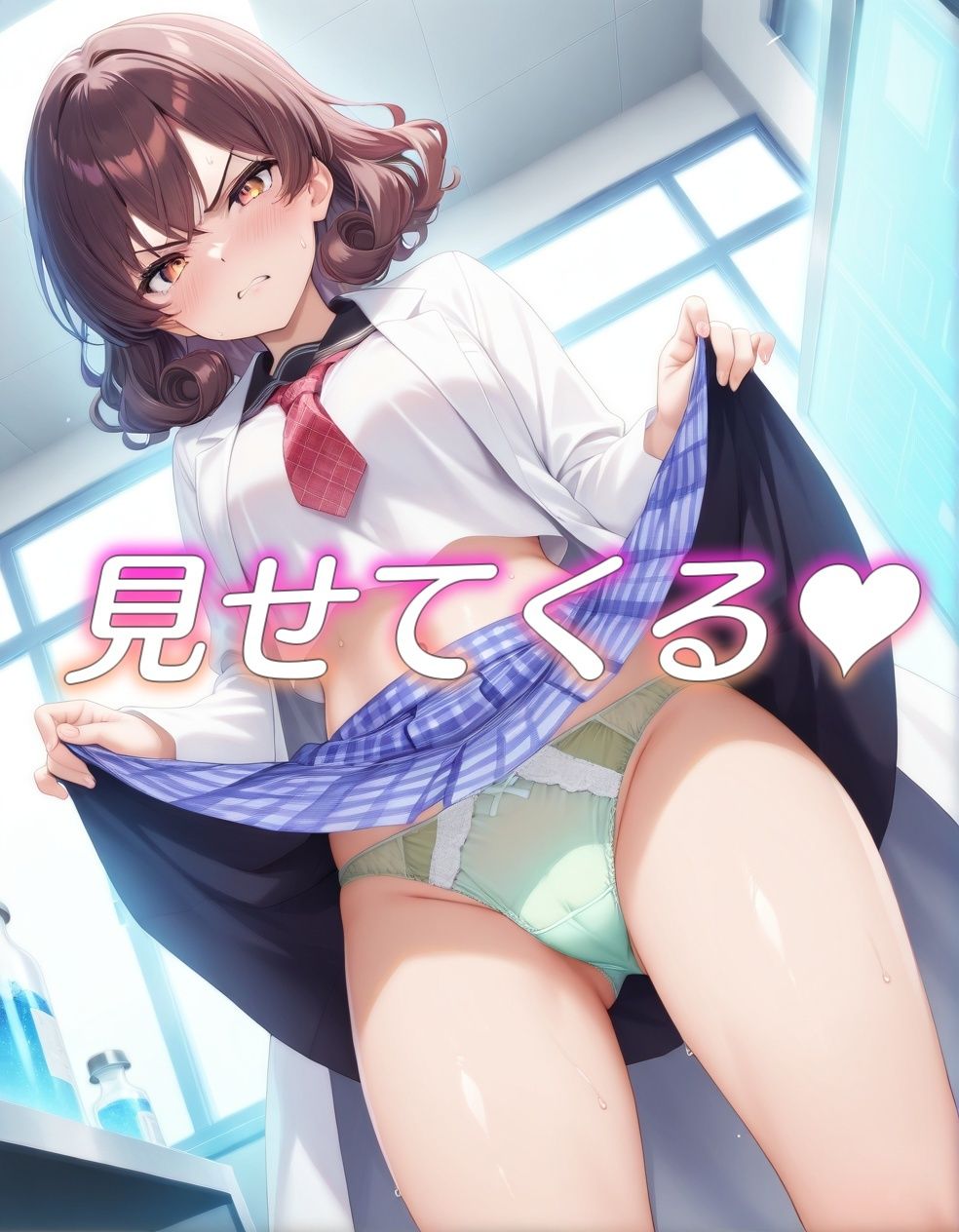 嫌な顔でパンツ見せてくる科学部 サンプル4ページ目