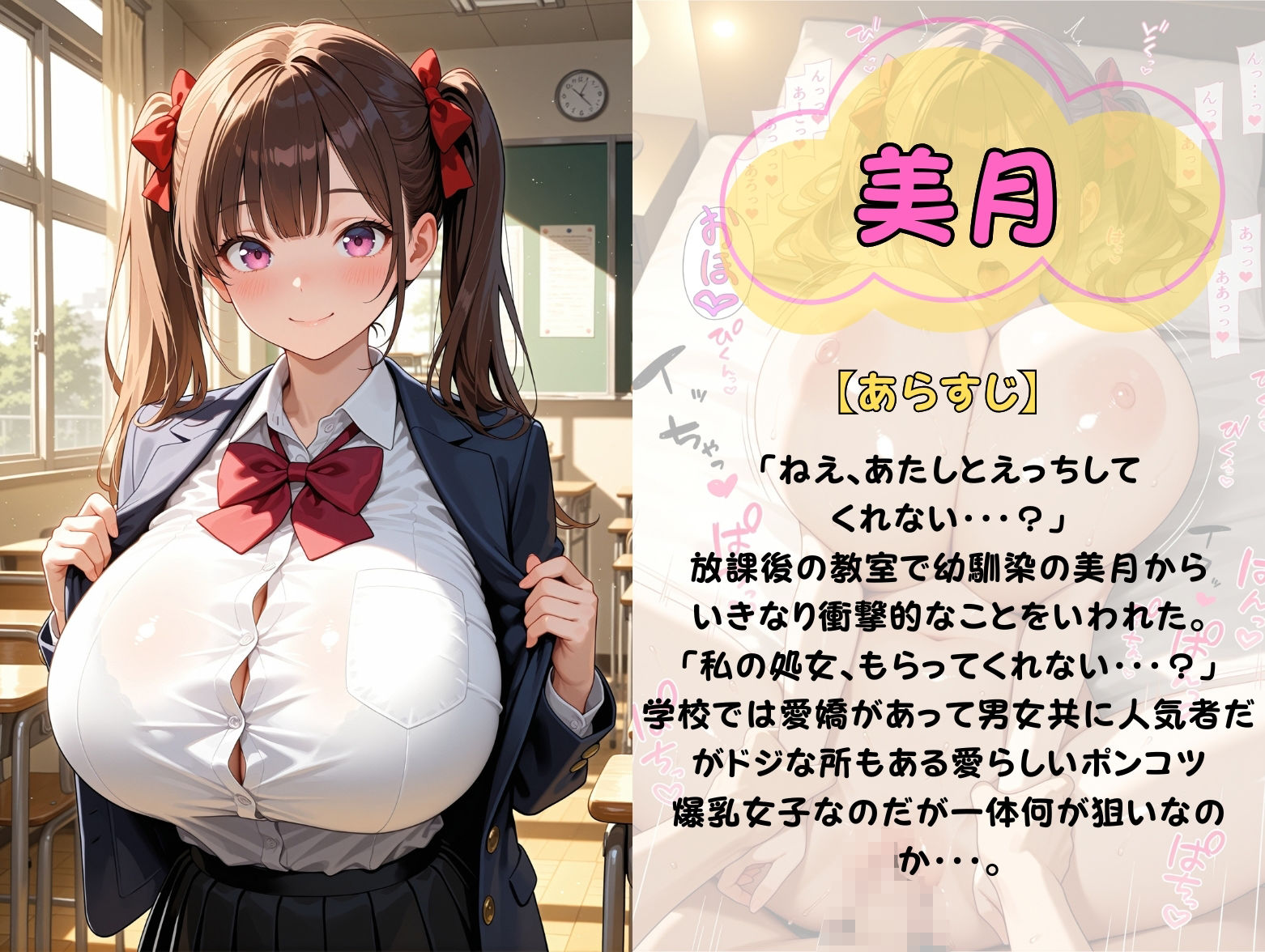 ロリ爆乳ポンコツ幼馴染は濃厚セックスでメス堕ちしてみたい サンプル1ページ目
