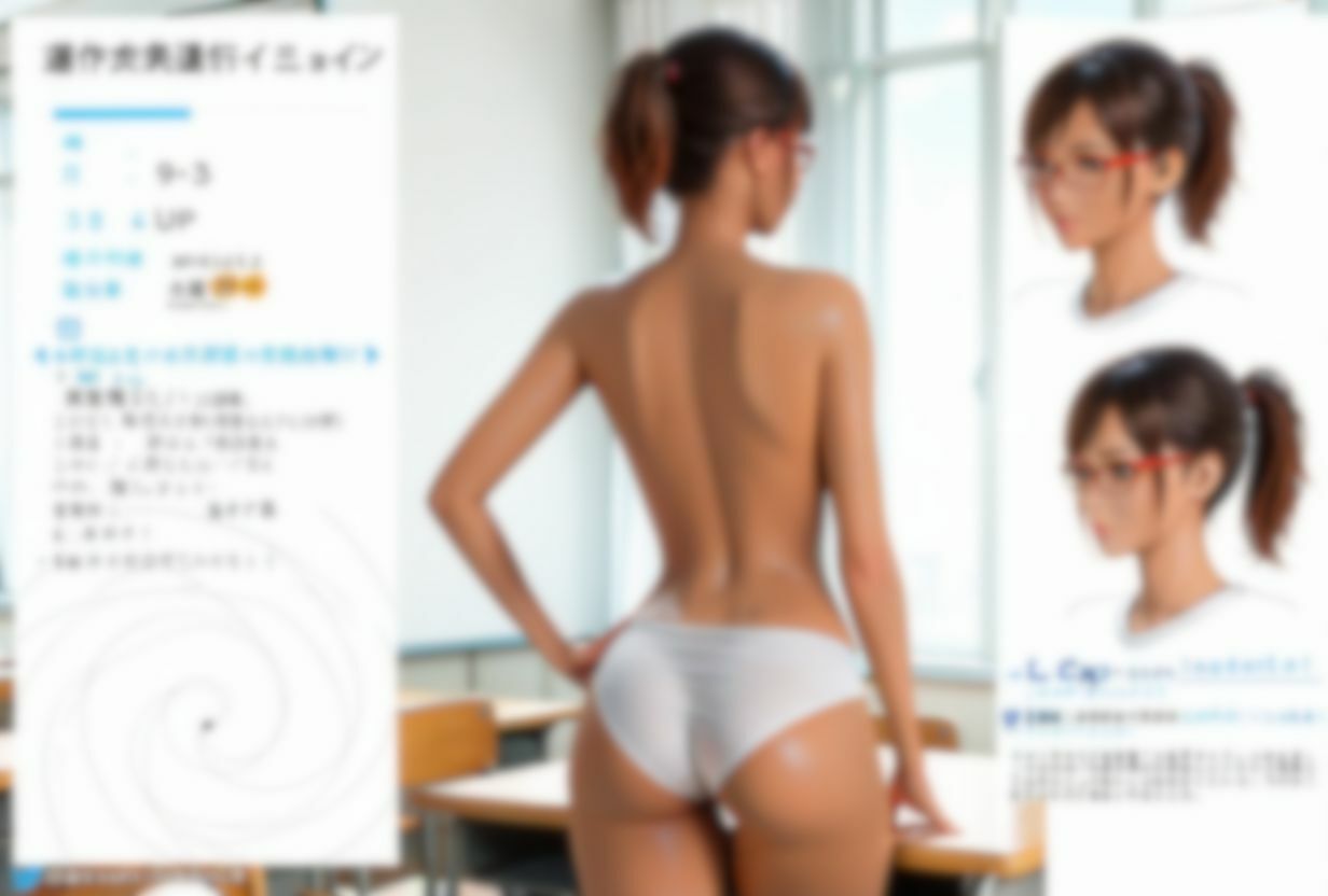 黒〇〇の縞パン〇姦。学校編（教室） サンプル3ページ目