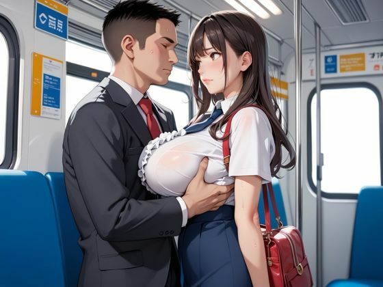 巨乳美女が男性専用車両に乗ったら サンプル2ページ目
