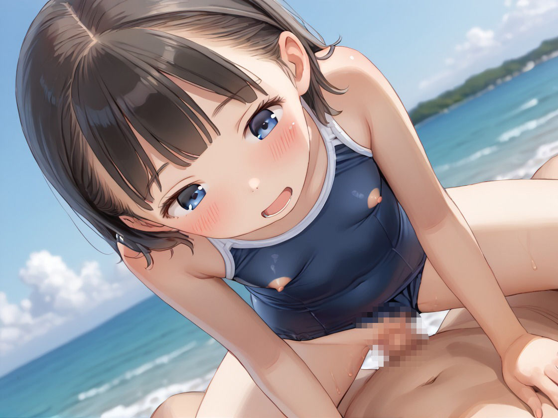 触って  感じで  つるぺた少女の日常  〜水着少女とのえっちな夏の思い出2〜 サンプル5ページ目