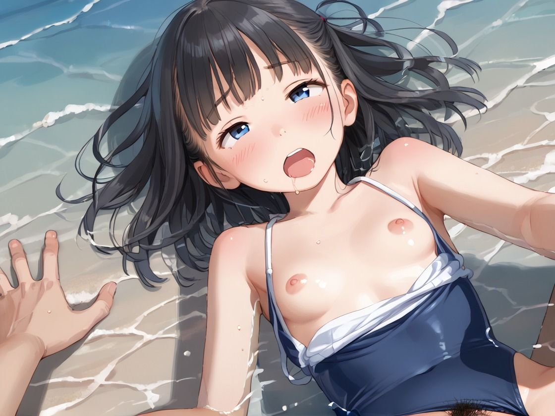 触って  感じで  つるぺた少女の日常  〜水着少女とのえっちな夏の思い出2〜 サンプル9ページ目