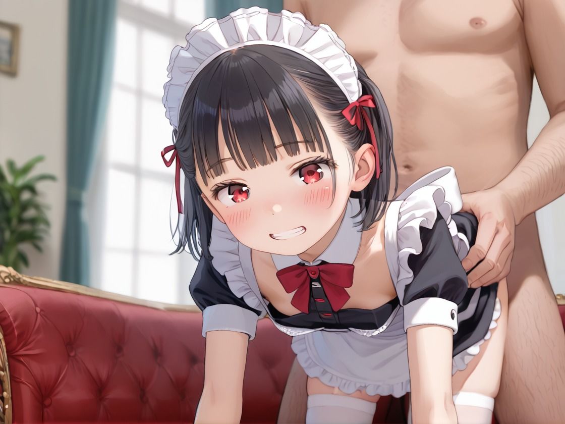 見て  挿れて  つるぺた少女の日常  〜ツンデレメイドちゃんのご奉仕タイム〜 サンプル1ページ目