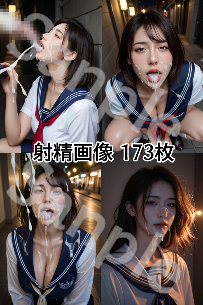 JK セーラー女子校生 精子まみれの日常 《夜の路地裏 編》 サンプル4ページ目