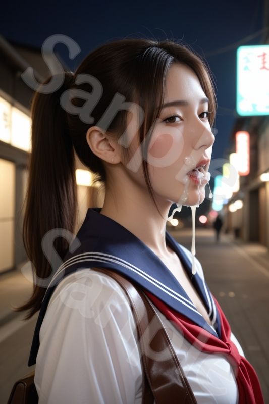 JK セーラー女子校生 精子まみれの日常 《夜の路地裏 編》 サンプル5ページ目