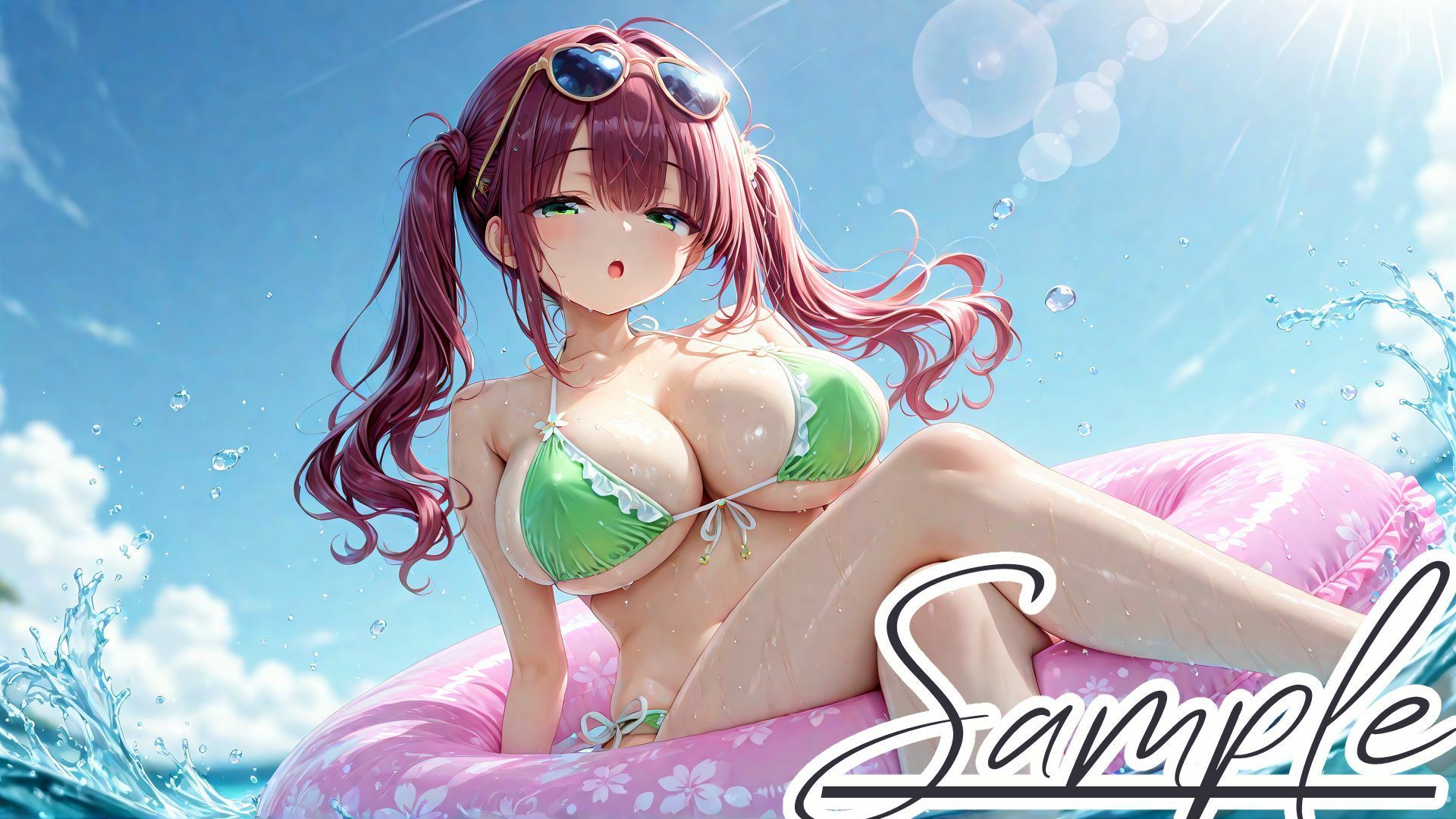 水着えっちコレクション特盛〜巨乳まみれの白濁ビーチ〜 サンプル6ページ目