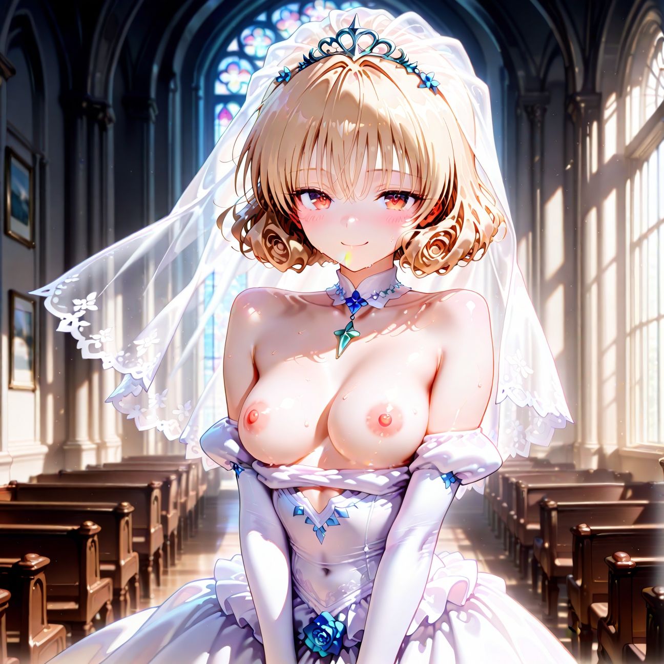 【Part2】ウェディングドレスで浮気セックス！婚前最後のお遊び♪ サンプル2ページ目