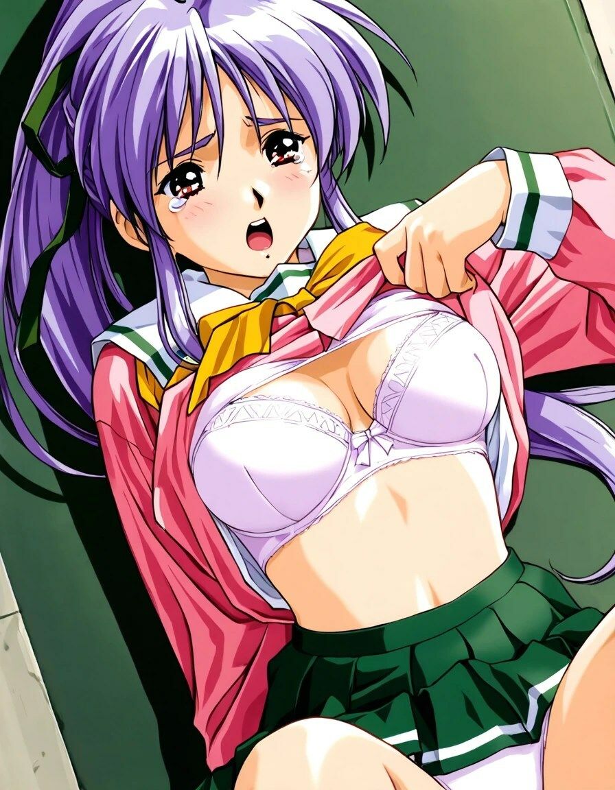 美少女アニメ風 高部絵里 服やパンティを無理やり脱がされて＋パンモロやオナニー集 サンプル1ページ目