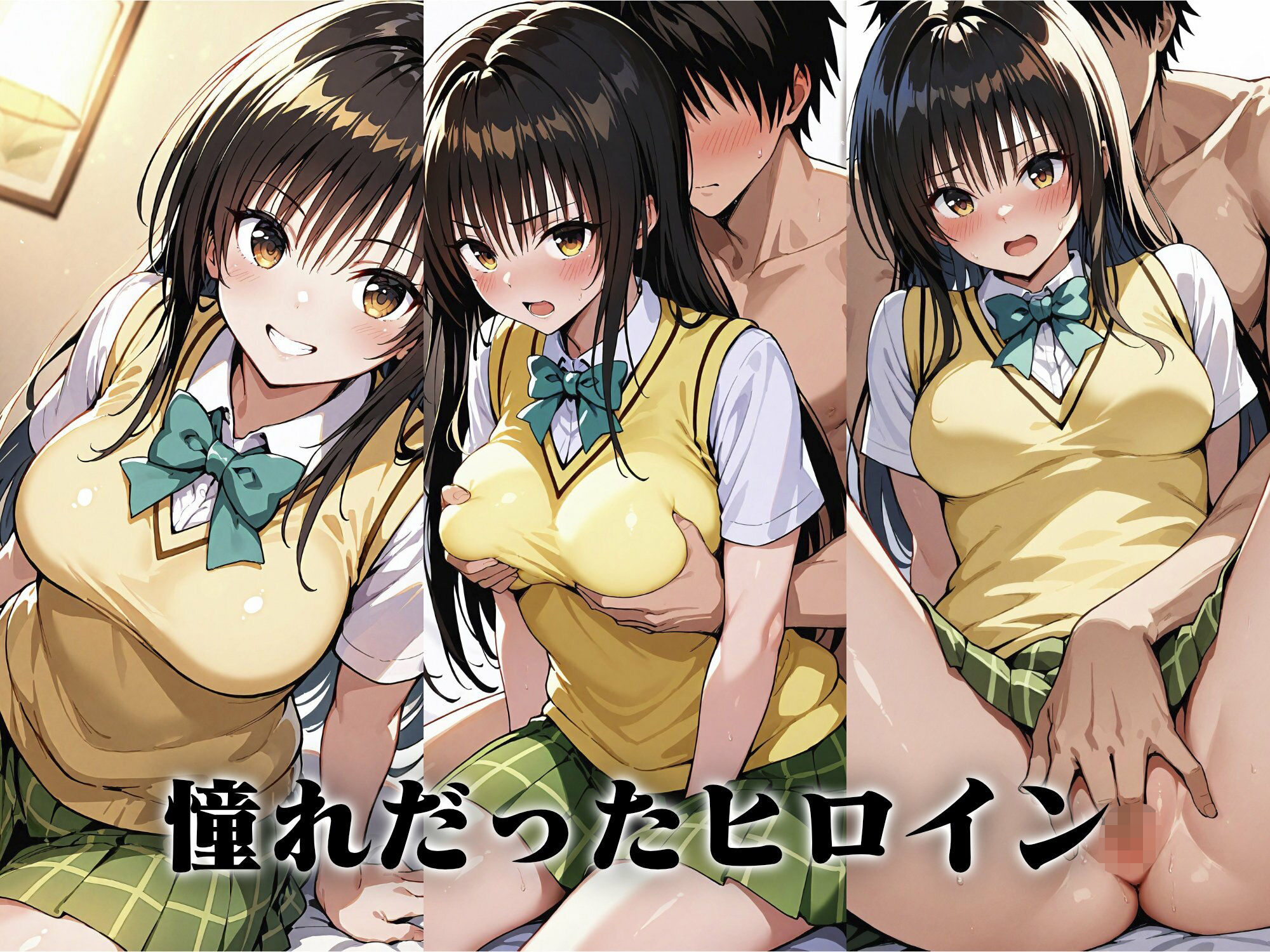 ヒロイン即えっち 古●川唯 制服編 サンプル3ページ目