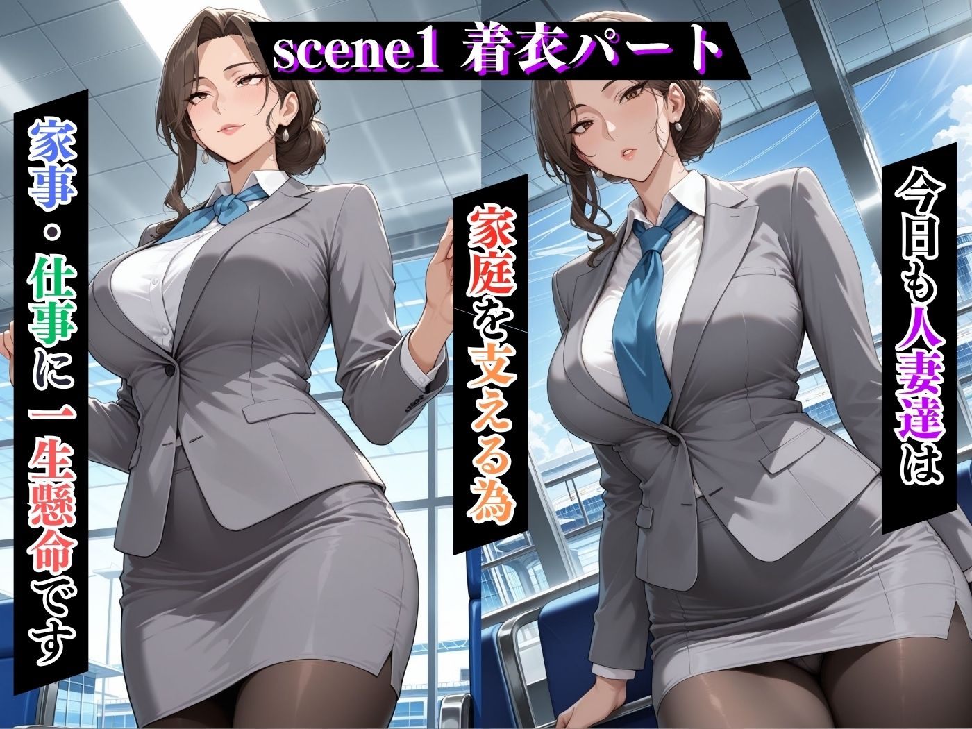 肉感人妻種付け〜豊満CAは体がエロすぎて泣いても止めないレ●プ〜 サンプル4ページ目