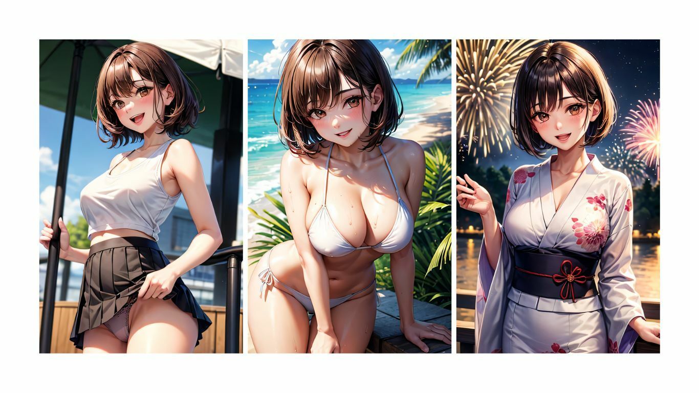 夏彼女---彼女と過ごす夏の一日 サンプル2ページ目