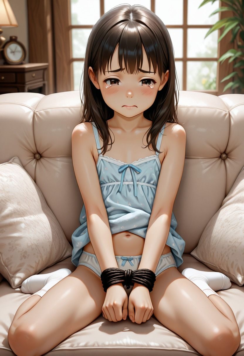 つるぺたパイパンボディを拘束調教 サンプル2ページ目