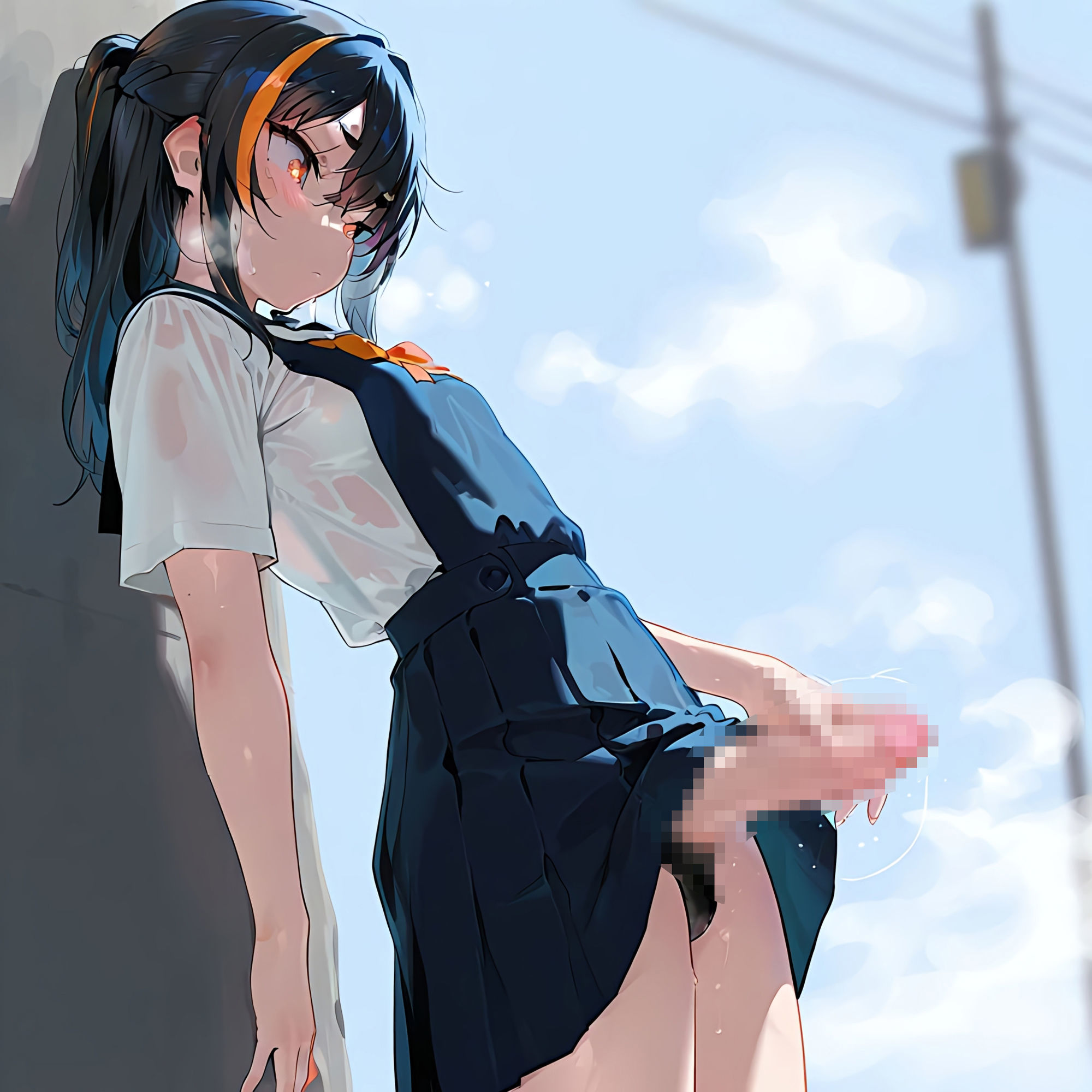 【ふたなり！】むちむち学生ドスケベ少女達とおちんぽエッチ！！！！ サンプル9ページ目