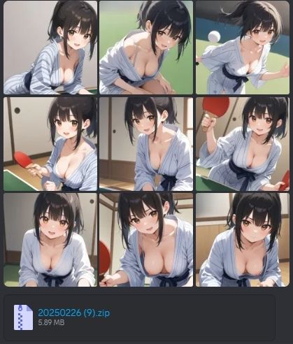 温泉旅館で卓球して汗かいてそのままHする女の子 サンプル1ページ目