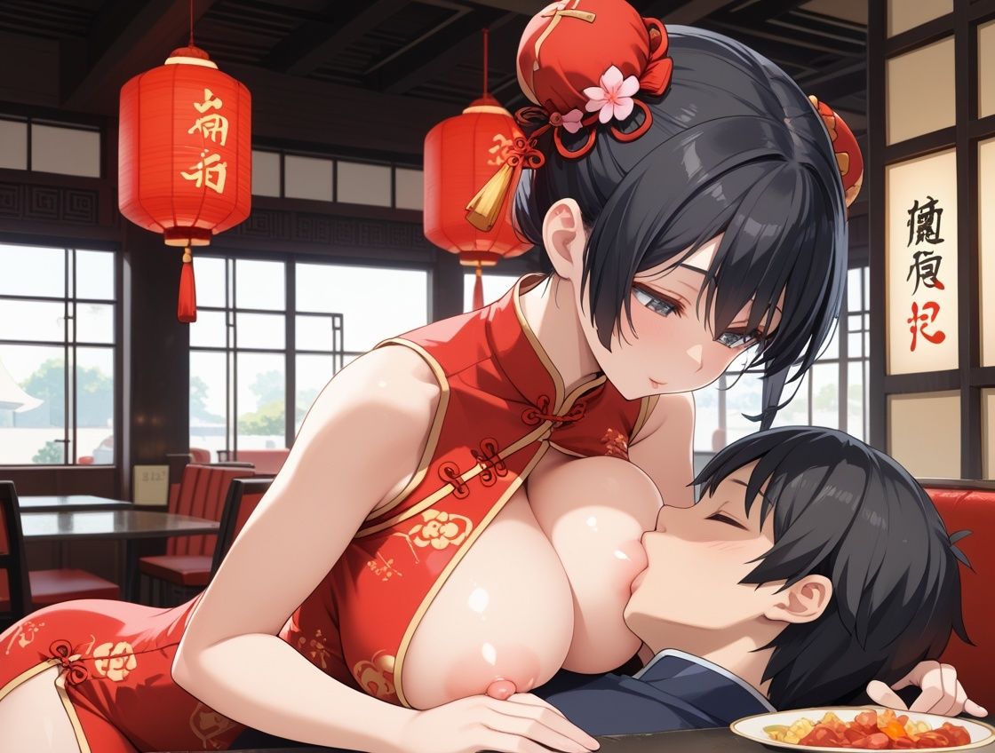 中華料理店の巨乳チャイナ娘に店内で何度も中出しした話 サンプル5ページ目