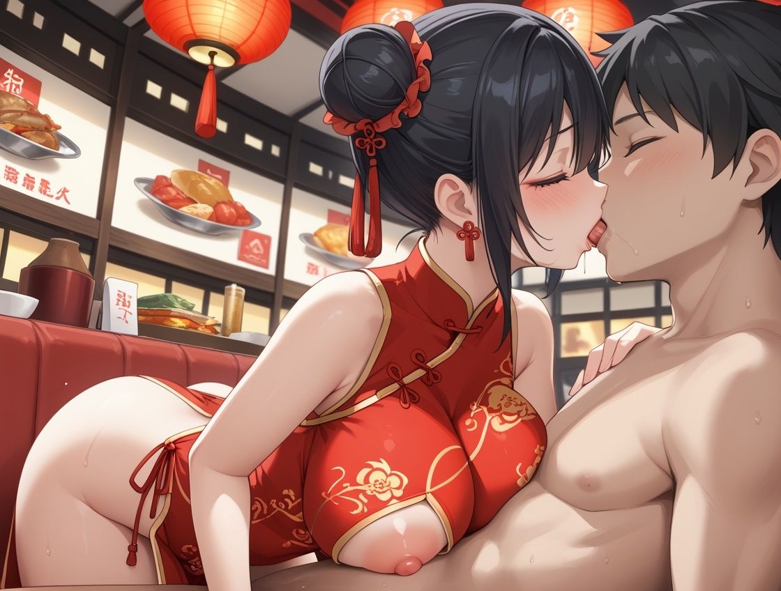中華料理店の巨乳チャイナ娘に店内で何度も中出しした話 サンプル6ページ目