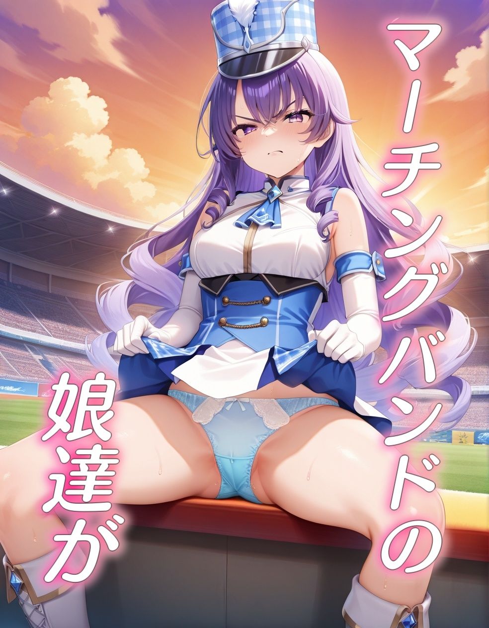 嫌な顔でパンツ見せてくるマーチングバンド サンプル1ページ目