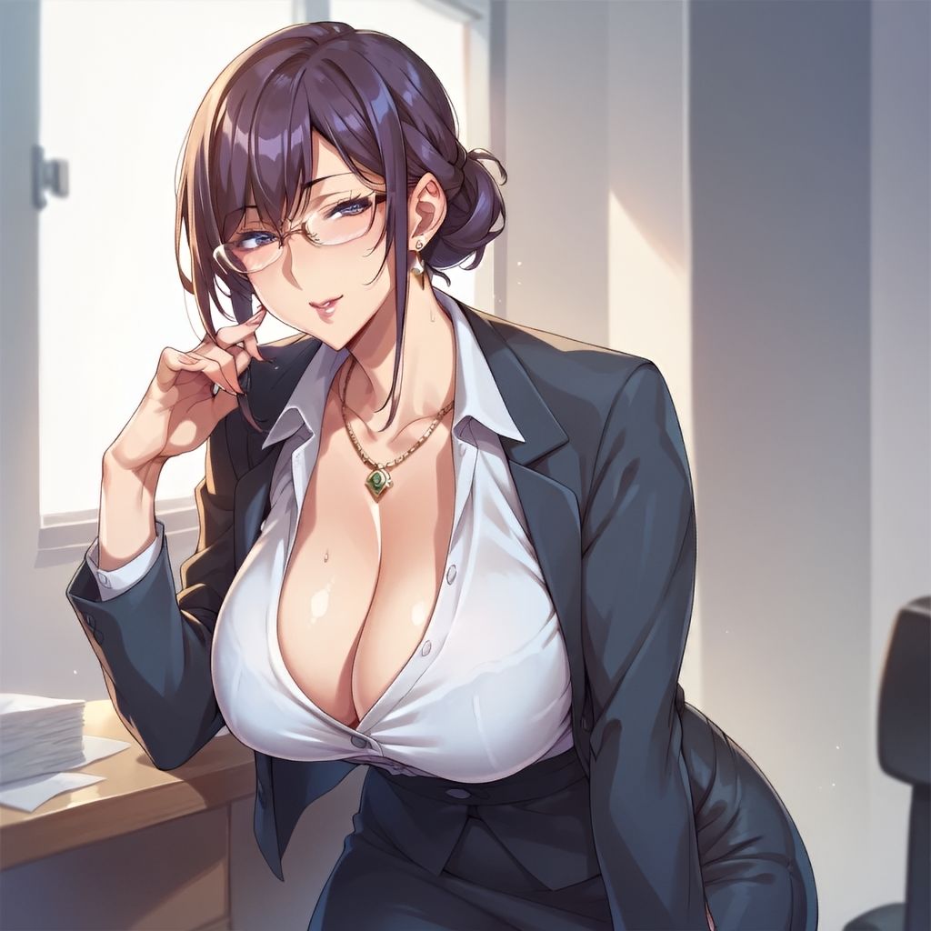 巨乳熟女オフィス サンプル1ページ目