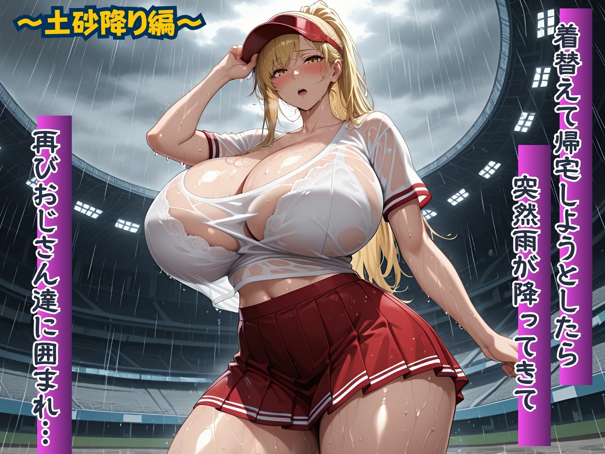 爆乳野球場のビール売り子   〜試合後の球場でスタッフたちに囲まれて乱される〜 vol.4 サンプル7ページ目