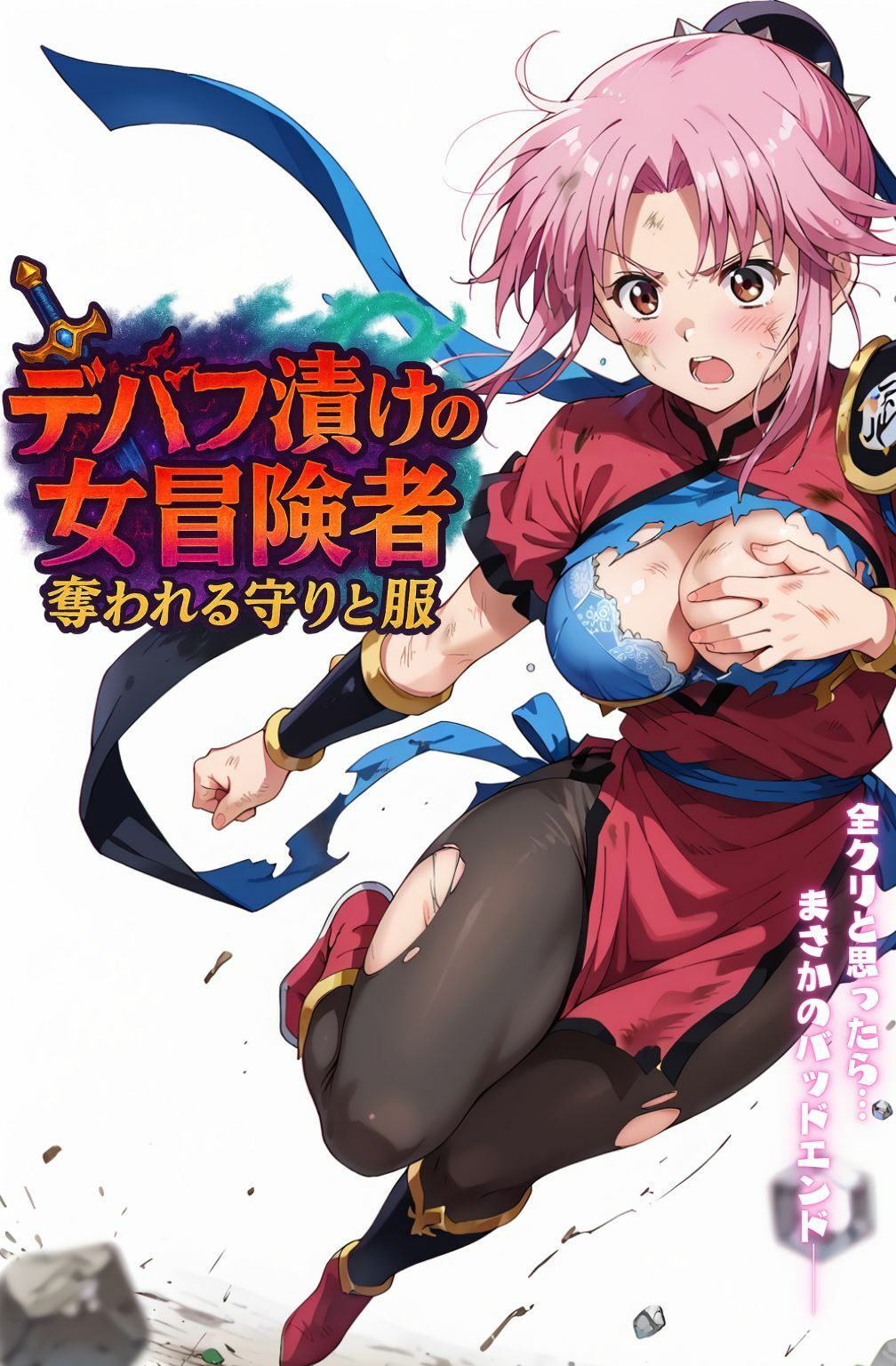 デバフ漬けの女冒険者 〜奪われる守りと服〜 サンプル7ページ目