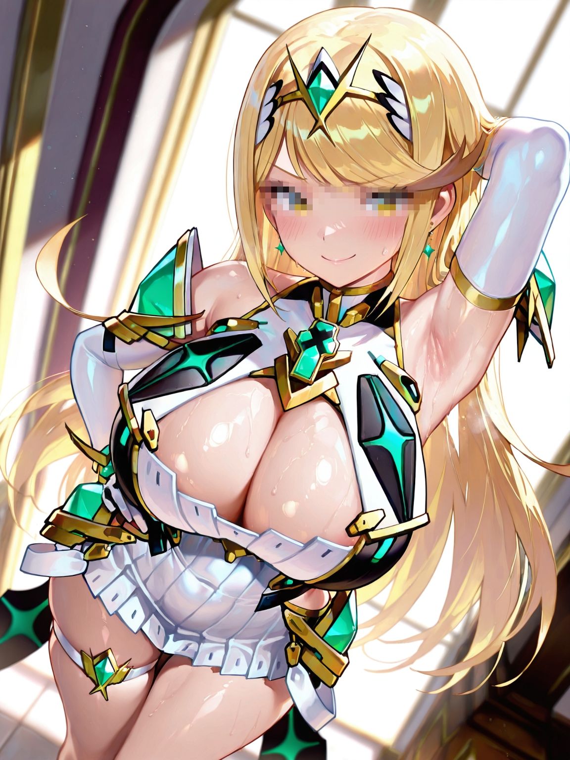 ゼノ●レイド  ヒ●リの淫果律予測 サンプル4ページ目