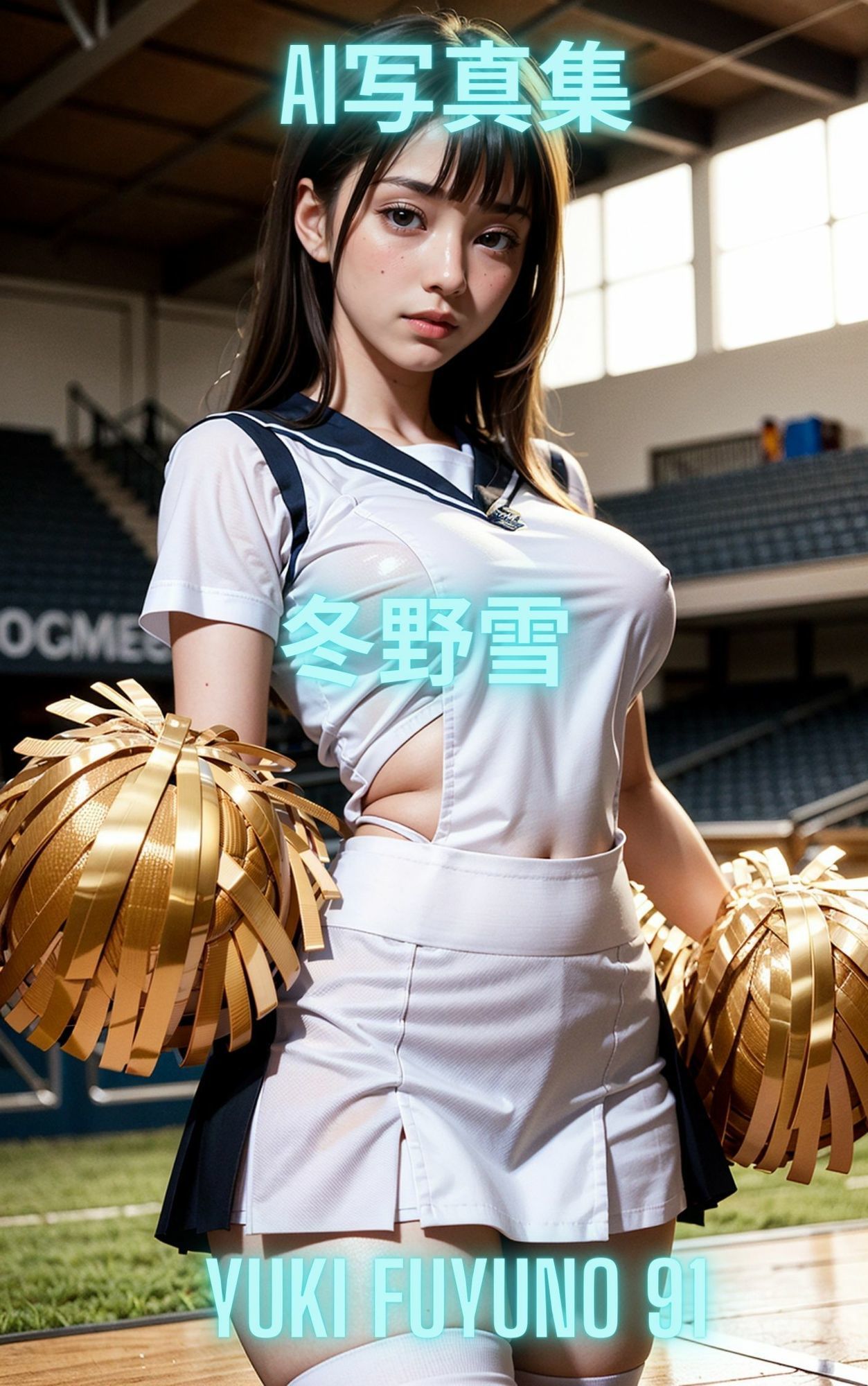 AI写真集 冬野雪 Yuki Fuyuno チアガール サンプル6ページ目