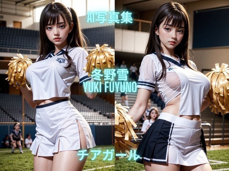 AI写真集 冬野雪 Yuki Fuyuno チアガール サンプル8ページ目