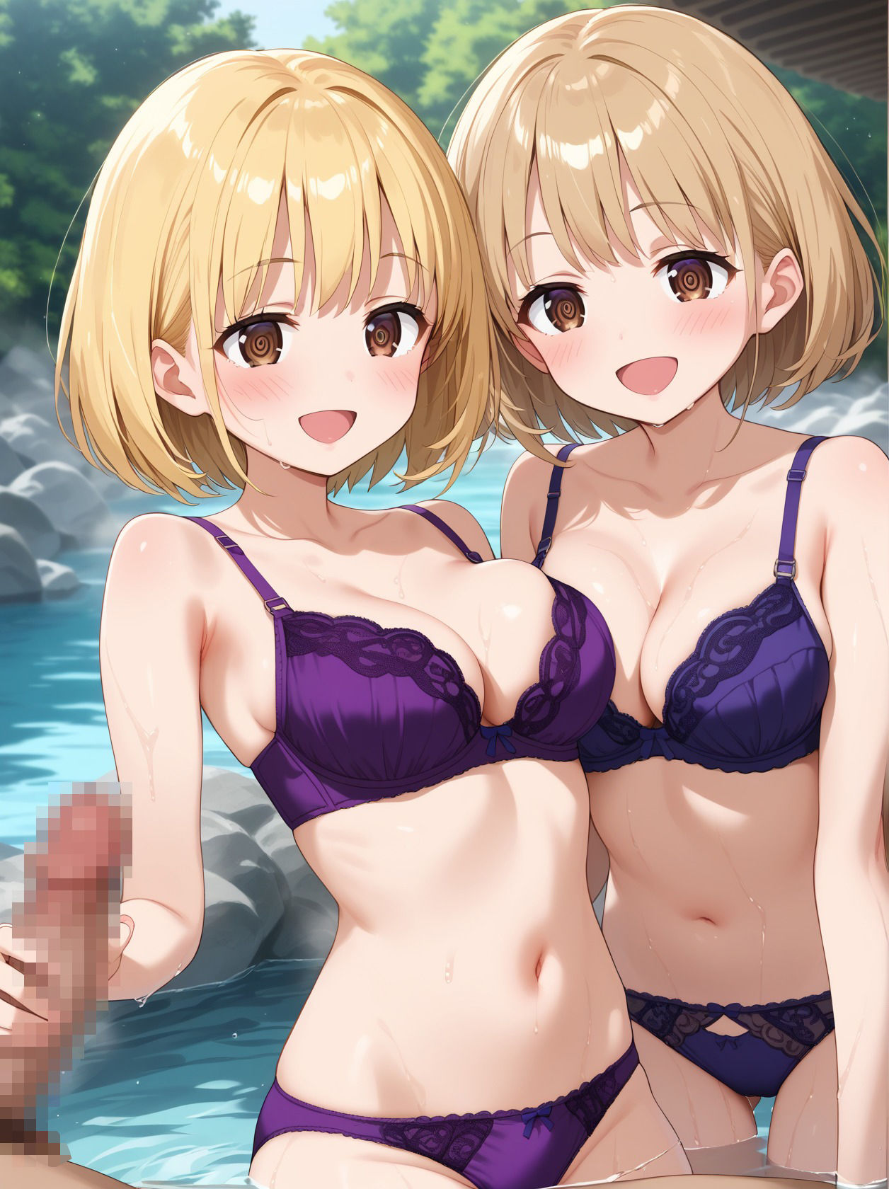 清楚系女の子にえっち誘われた〜温泉ver.〜 サンプル2ページ目