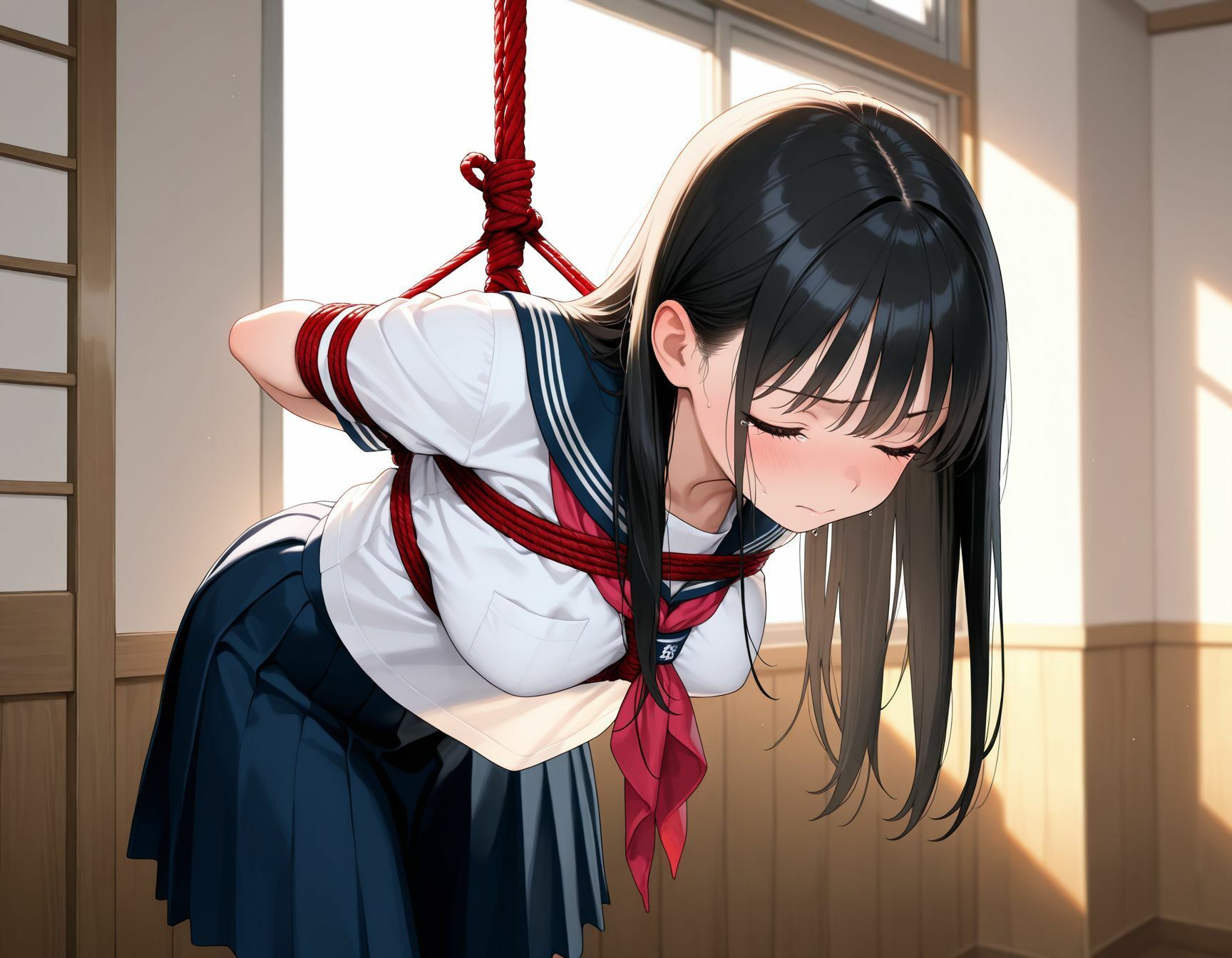 緊縛x少女〜知られざる放課後 サンプル3ページ目