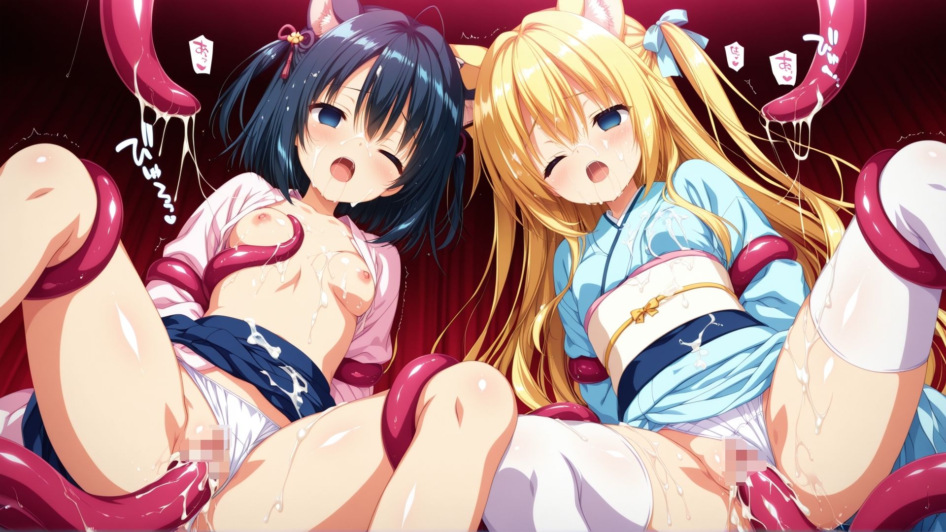 触手に囚われた少女達 〜和服編〜 Vol.4 サンプル1ページ目