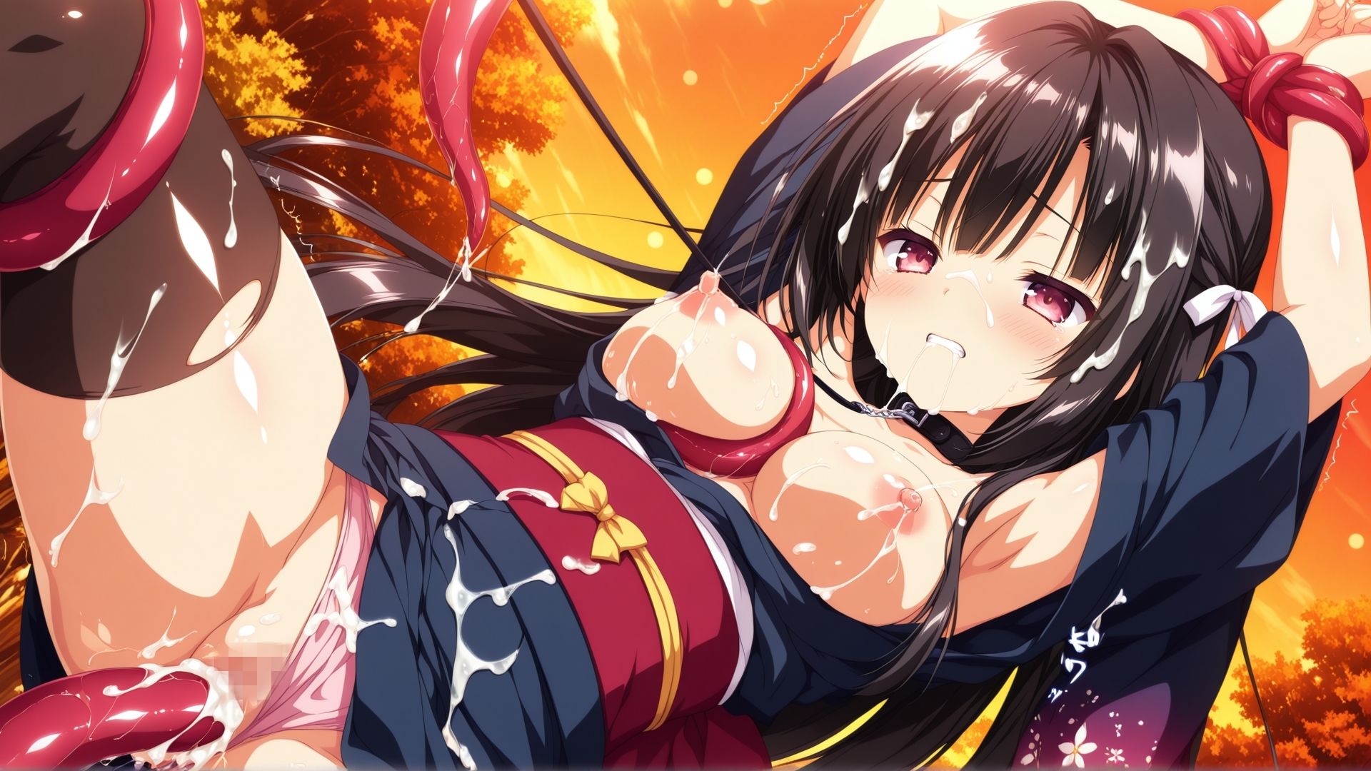 触手に囚われた少女達 〜和服編〜 Vol.4 サンプル7ページ目