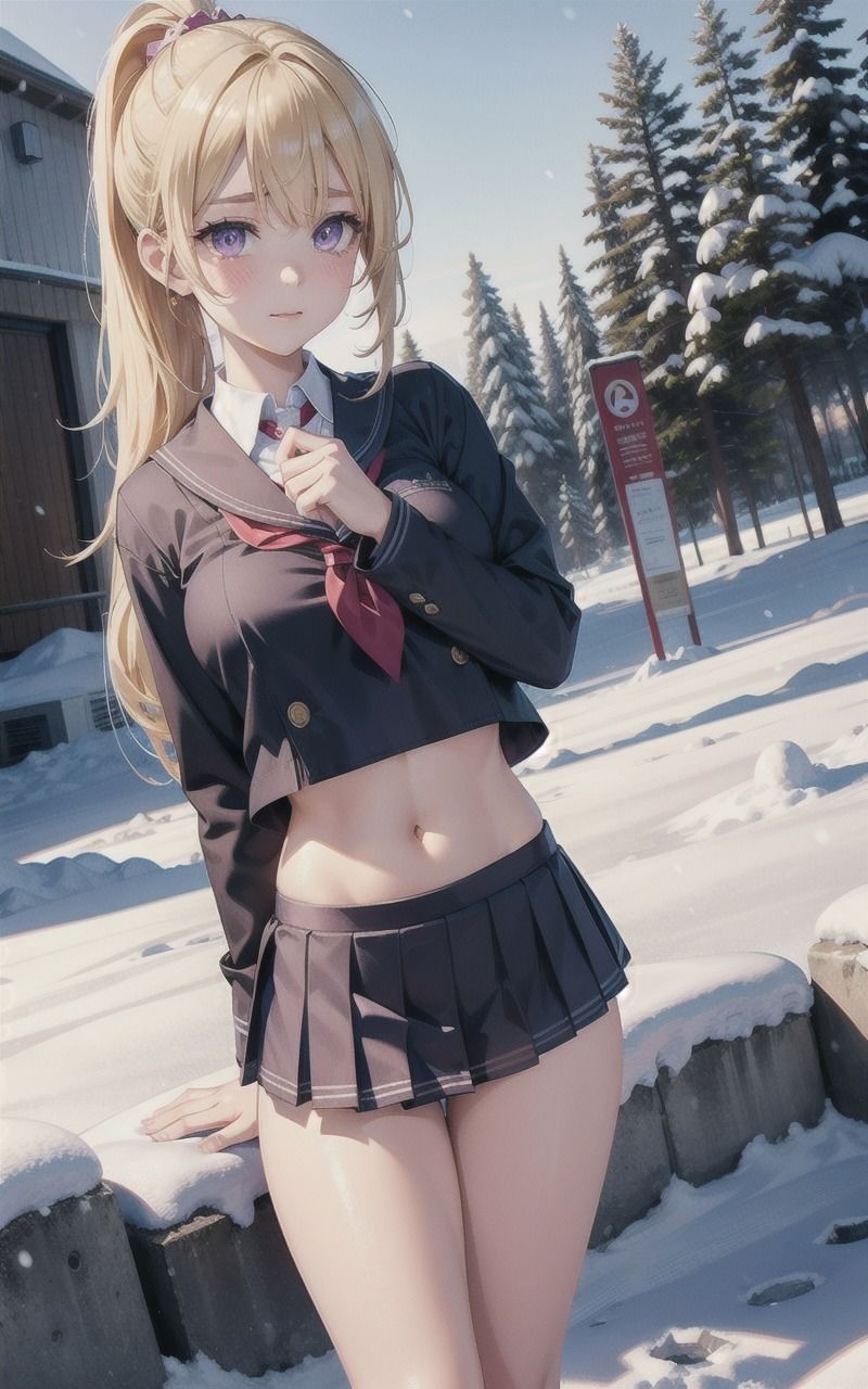 雪と女子校生 サンプル2ページ目