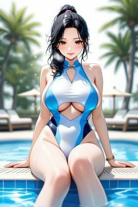 でかぱい人妻のムチムチボディの作り方 〜しっとり高級プール編〜 サンプル3ページ目