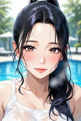 でかぱい人妻のムチムチボディの作り方 〜しっとり高級プール編〜 サンプル4ページ目