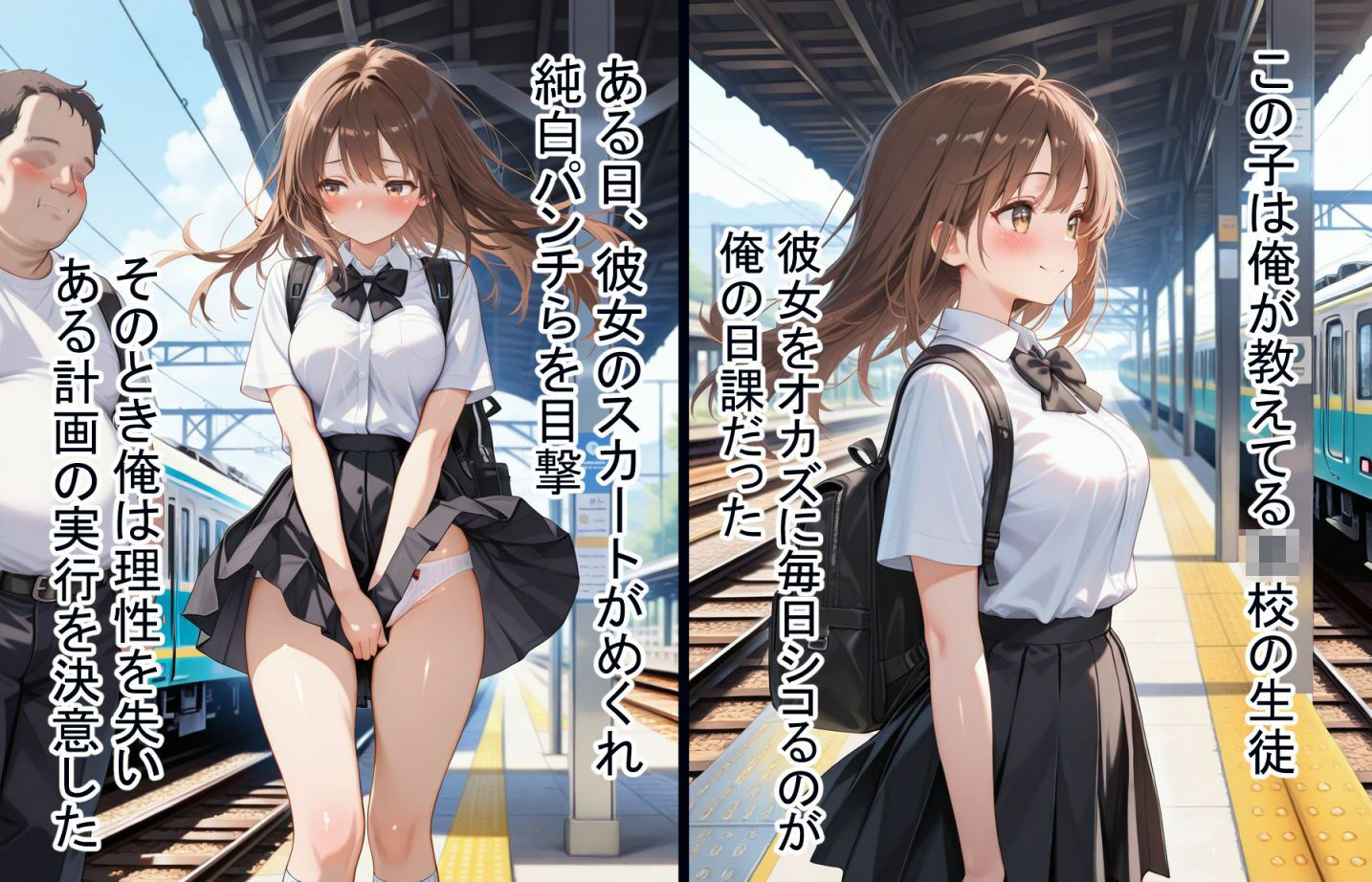 清楚JK睡眠レ〇プ事件 サンプル1ページ目