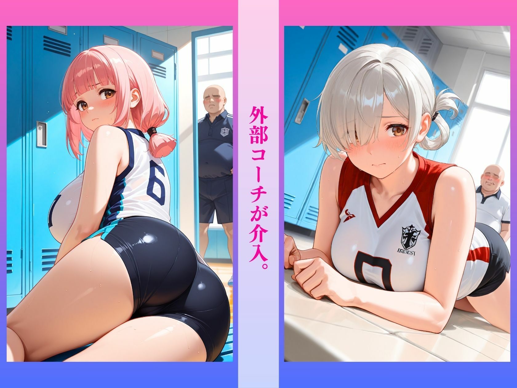 爆乳バレー部異常な極秘指導「こんなレシーブ練習があるなんて…」 サンプル2ページ目