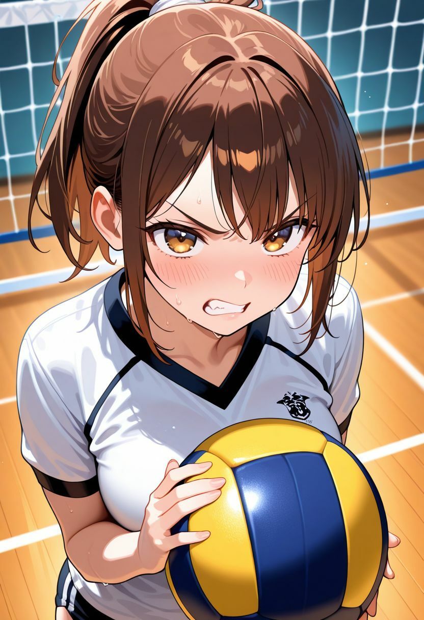 偉そうな女子バレー部を男子部員たちがわからせる サンプル1ページ目