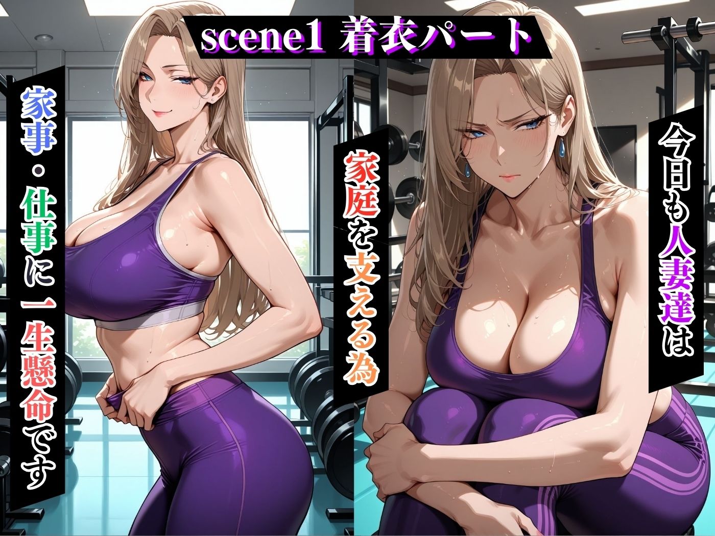 肉感人妻種付け〜強気なヨガトレーナーがアヘ顔晒して無様に絶頂〜 サンプル4ページ目