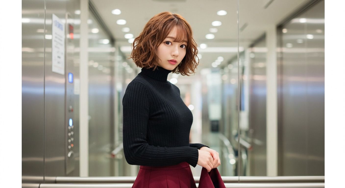彼女が魅せる視線、その先は… 〜20代お洒落女子の『秘密の捲り』コレクション（生成プロンプト同梱）〜 サンプル1ページ目