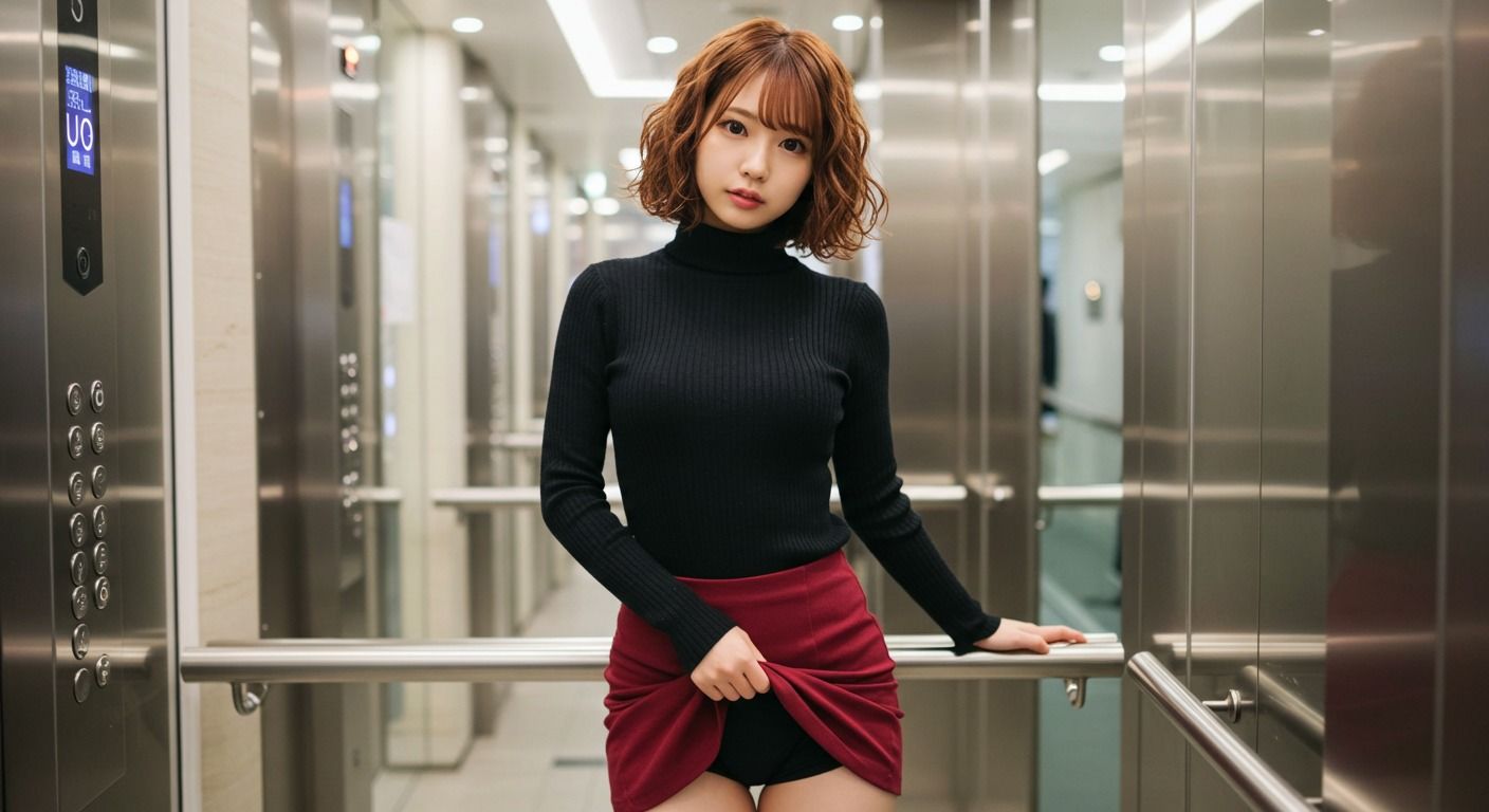 彼女が魅せる視線、その先は… 〜20代お洒落女子の『秘密の捲り』コレクション（生成プロンプト同梱）〜 サンプル2ページ目