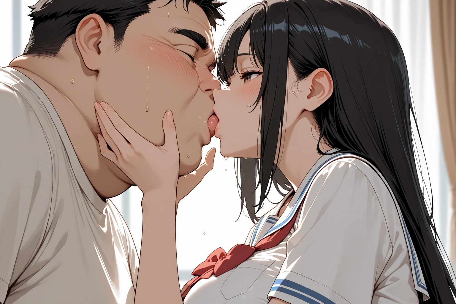 種付け 女子校生とおじさん サンプル6ページ目