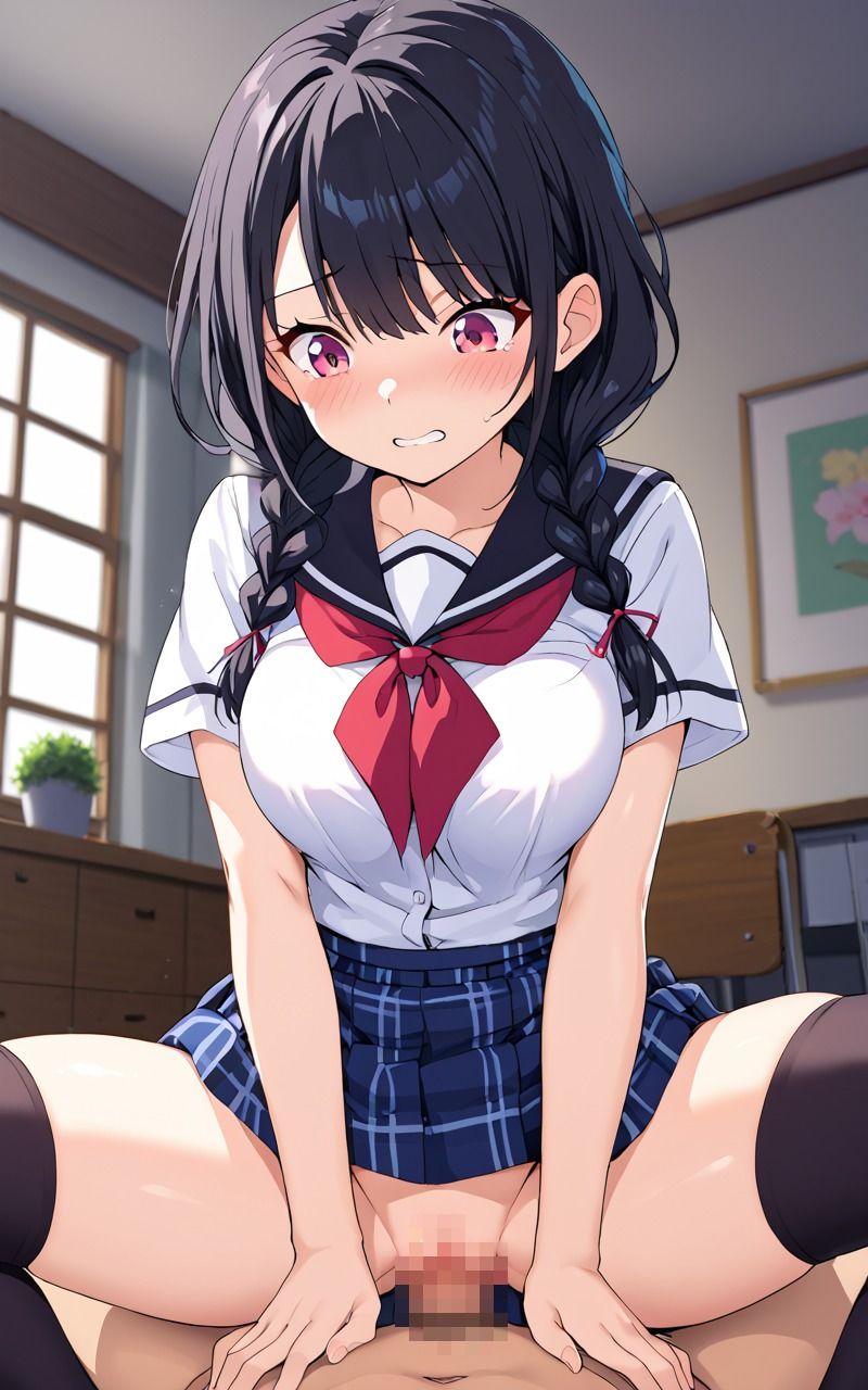 黒タイツ＆ニーハイ女子校生陵● サンプル9ページ目