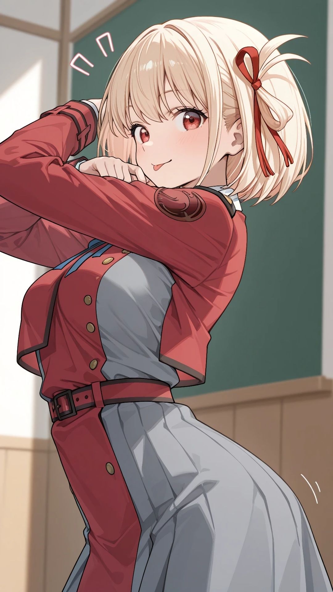 千束＆たきなちゃん、制服からビーチでトップレス サンプル1ページ目