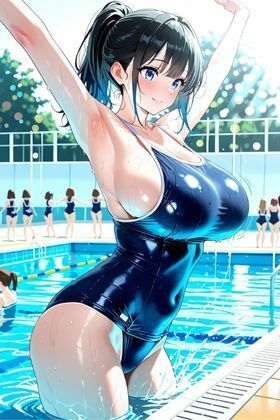 ポニテ人妻スク水堕ち【縦長500枚】 サンプル2ページ目