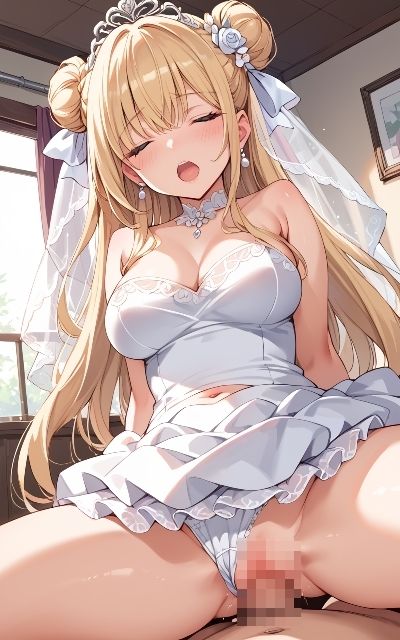 純白ドレスでイカしてほしい！若妻新婚体験記 サンプル9ページ目