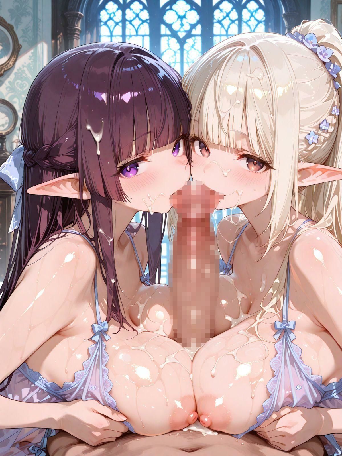 爆乳エルフ達と夢のハーレム性活 サンプル6ページ目